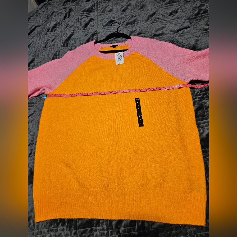 Torrid Vegan Cashmere Pink/Orange Color-Block Pullover Sweater Size 2X NWT - Picture 9 of 16